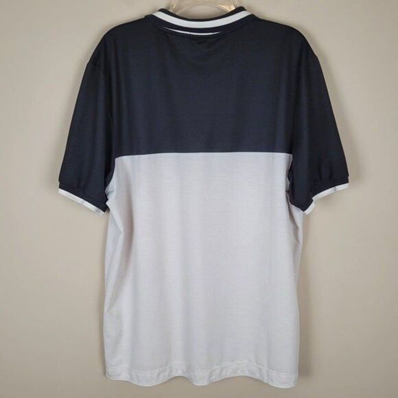 Tasc Performance Size XL Varsity Blocked Pique Polo Short Sleeve Black Bone - Picture 2 of 12